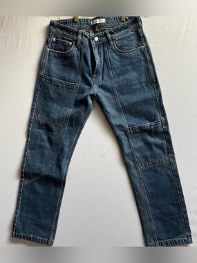 Vintage Calvin Klein Made in USA Front Seam Straight Leg Denim Jeans Size 32